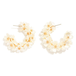 Pearl Flower Medium Earrings