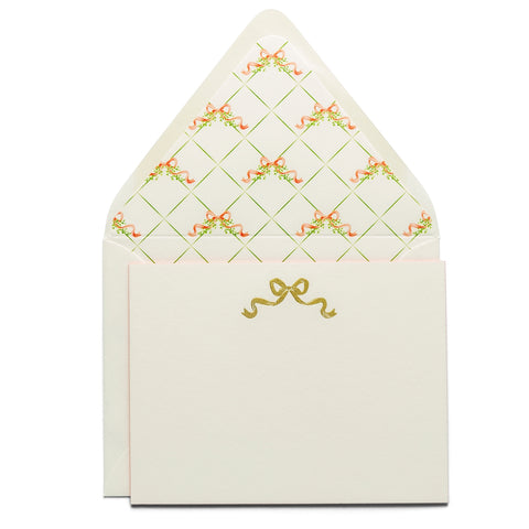 Bow | Fancy Pants Engraved Flat Notecards