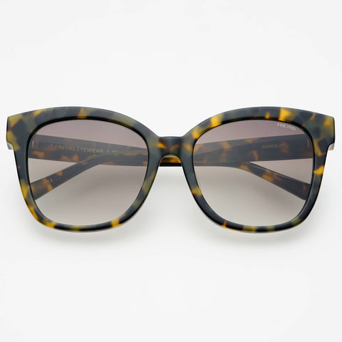 Amber Acetate Womens Cat Eye Sunglasses: Tortoise