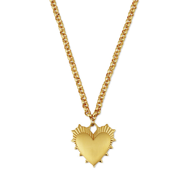HART Heart of Gold Charm on 20" Belcher Chain