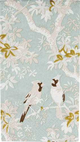 Caspari Scenic Songbirds Celadon Paper Tableware