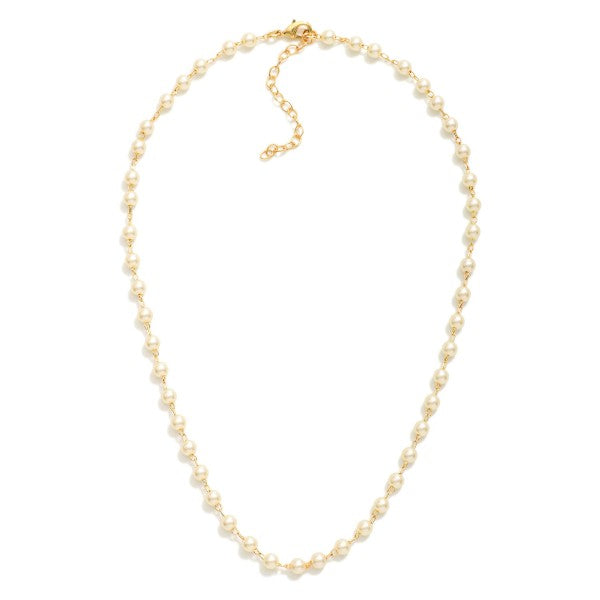 Linked Pearl Necklace