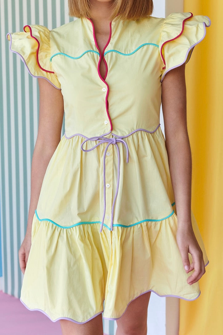 Baba Voyager Short Yellow Dress