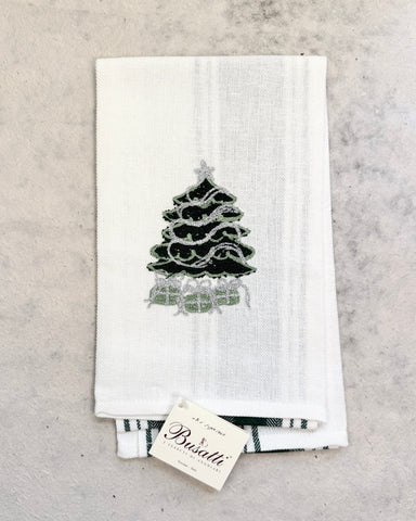 Tree and Presents on Evergreen Due Fragole Kitchen Towel (COL.50 RIC.ABTPC09)