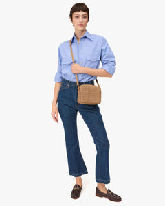 Midi Sac - Clay Nappa & Suede Woven Checker