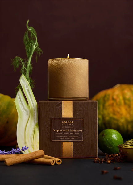 Lafco 15.5 oz Pumpkin Seed and Sandalwood Signature Candle