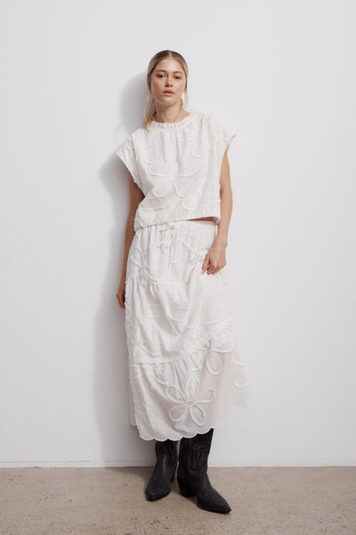 Flori - Off-White Skirt