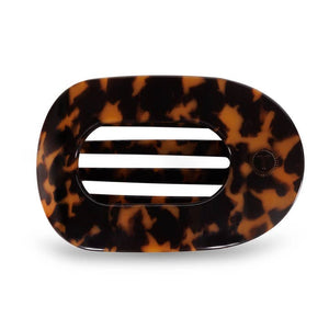 Flat Round Clip Large Tortoise by Teleties