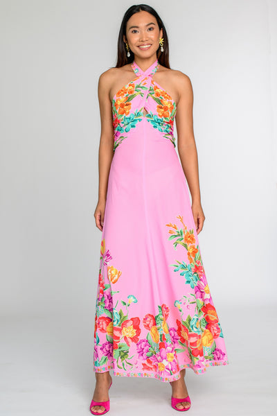 Aubrey Dress - Tulip Tapestry Cotton Candy