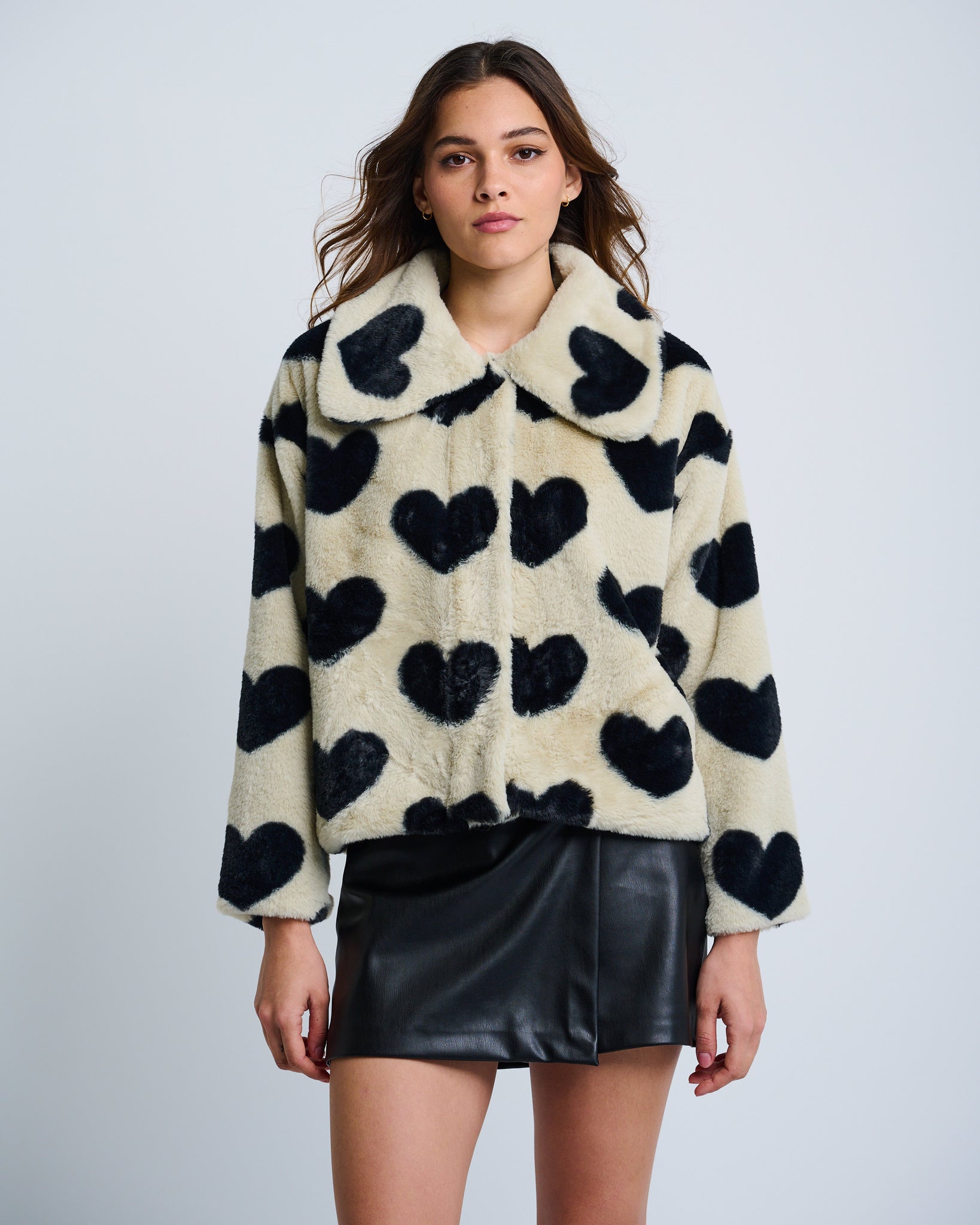 Black/Cream Love Shag Jacket