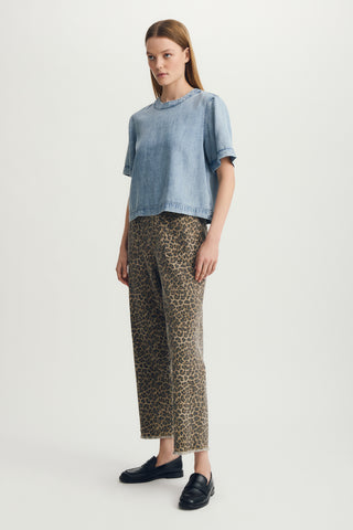 Pansy Beige Animal Print Pant