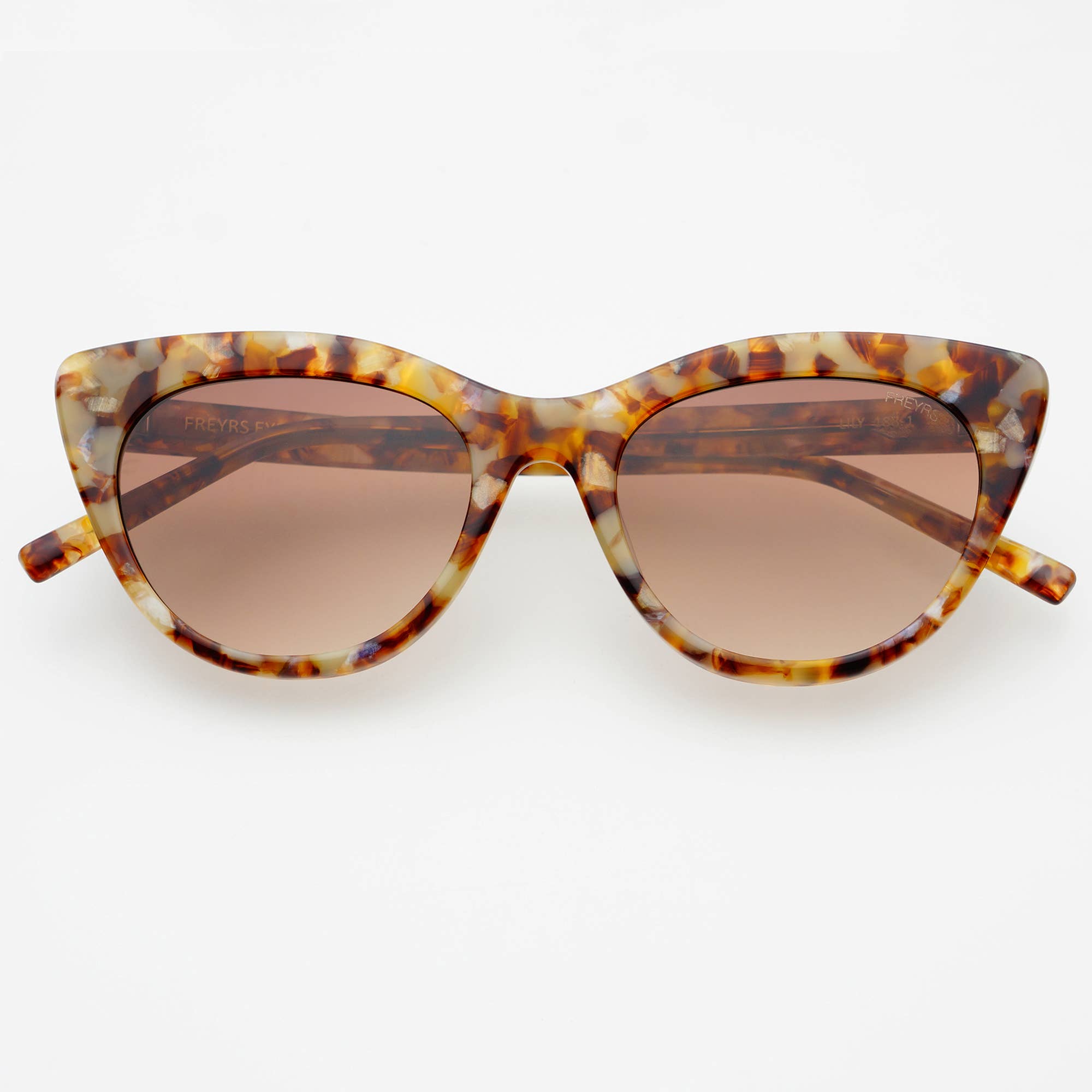 Lily Acetate Womens Cat Eye Sunglasses: Brown Pearl / Brown