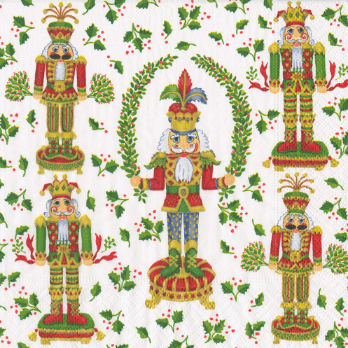 Caspari Nutcracker Christmas Paper Tableware