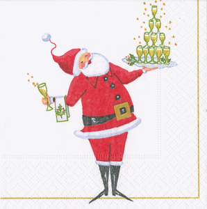 Caspari Santa Serving Drinks Paper Tableware