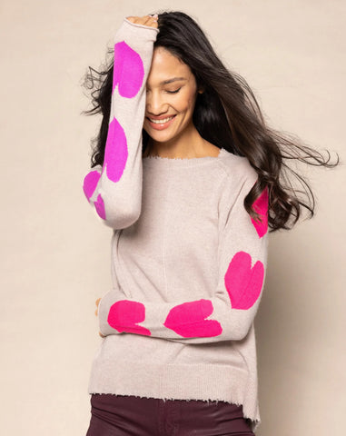 Heart Stealer Cashmere Sweater in Birch