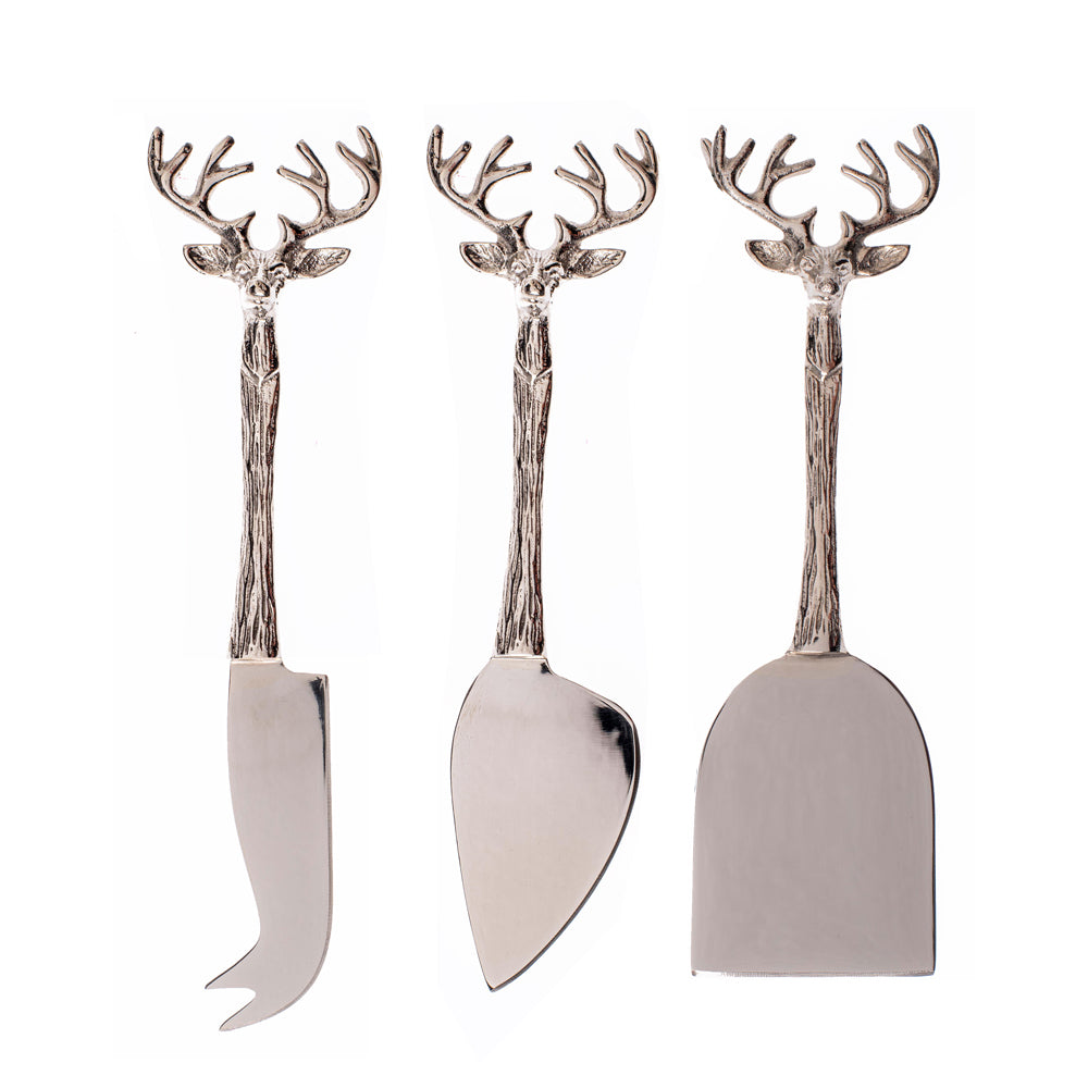 3 Cheese Knives - Stag