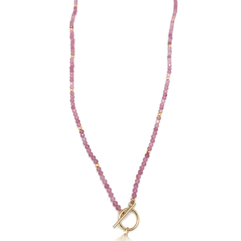 Carol Necklace Gem, Pink Tourmaline