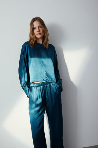 Lorene Crystal Teal Pant