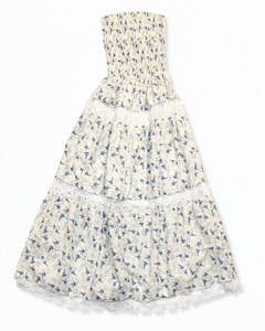 Blue/Cream Embroidered Eyelet Dress Blue/Cream Embroidered Eyelet Dress
