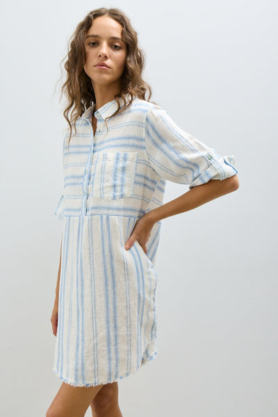 Rosella Dress - Blue Stripe