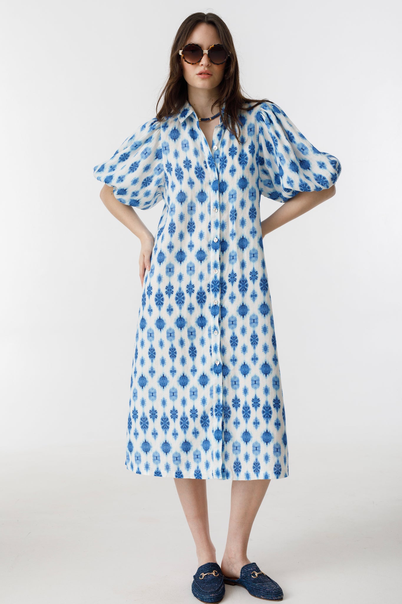 Angel Linen Dress - Hamptons Blue by Lanhtropy