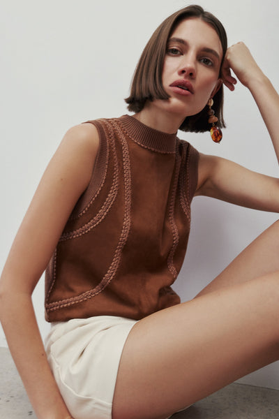 Solana Top - Chestnut