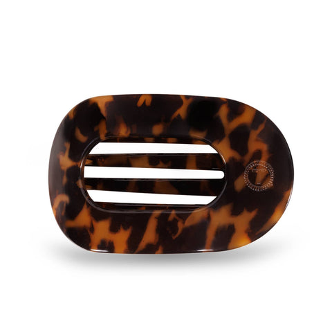Flat Round Clip Medium Tortoise by Teleties