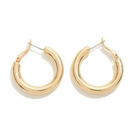 Hollow Gold Hoop Earrings