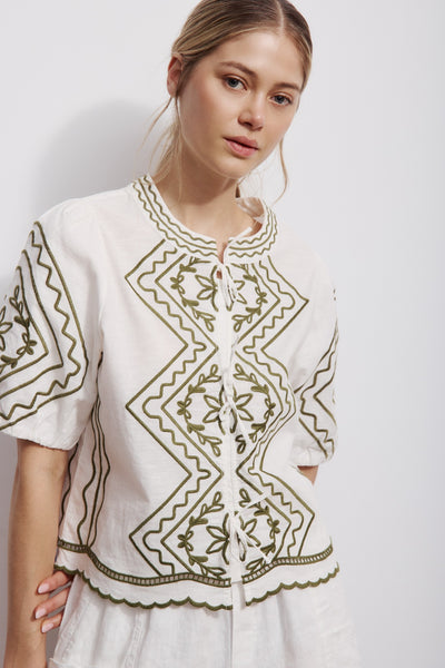 Nina Off White Blouse
