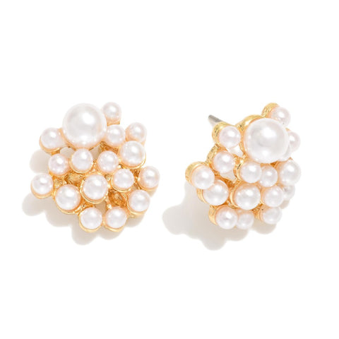 Pearl Cluster Earrings