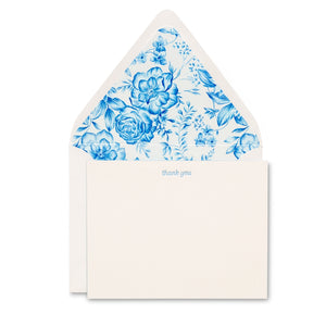 Blue Thank You | Fancy Pants Letterpress Flat Notecards