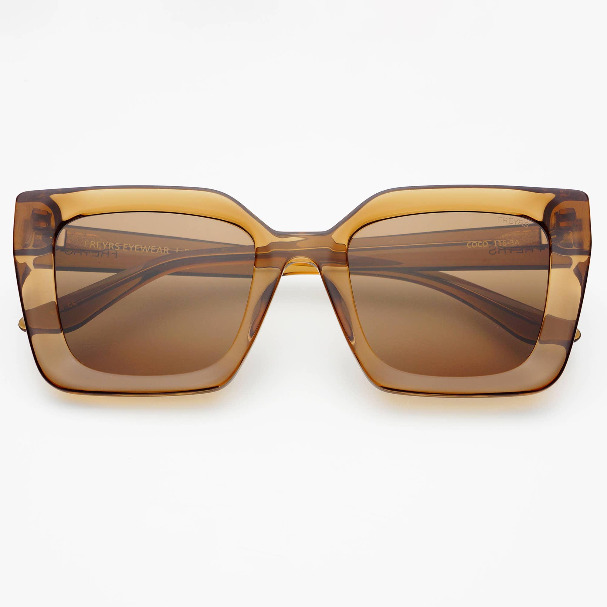 Coco Acetate Womens Square Sunglasses  : Brown