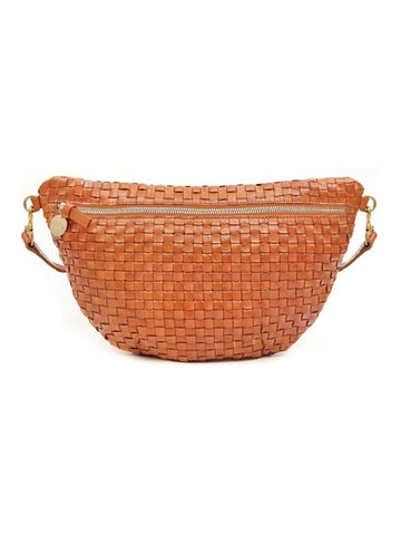 Clare V. Grande Fanny - Natural Woven Checker