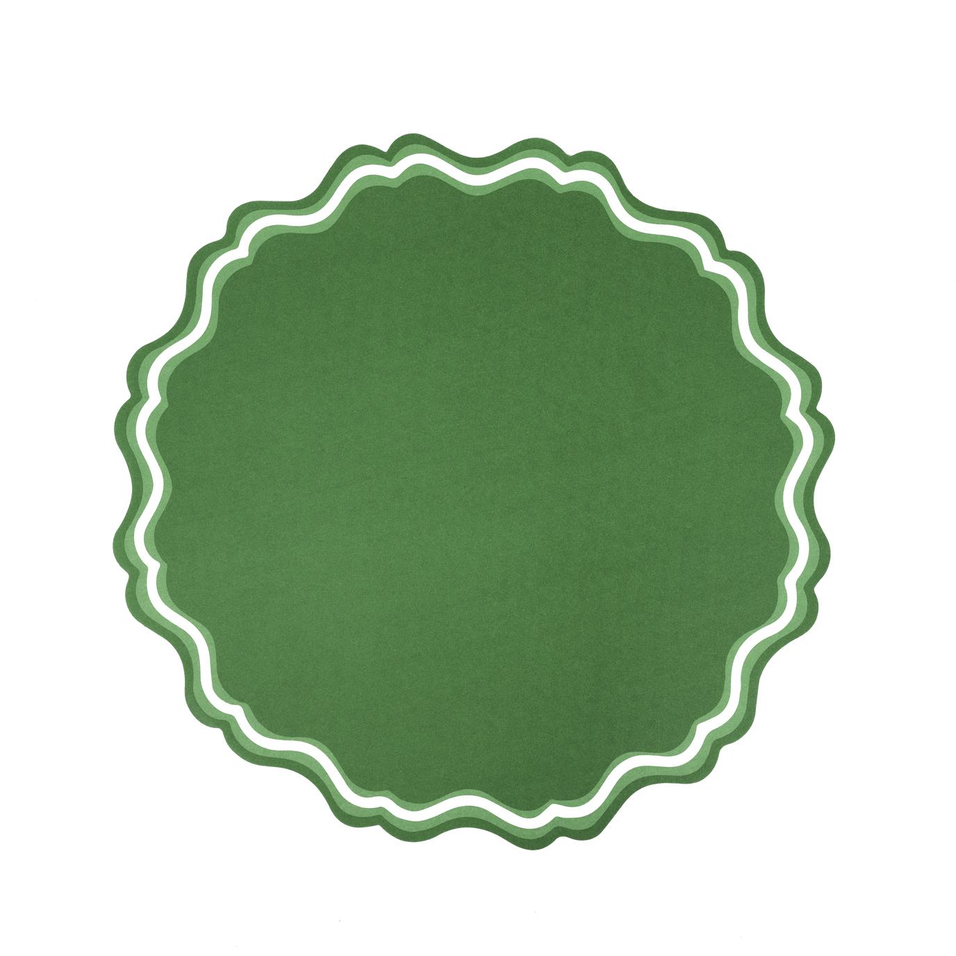 Green Fancy Scallop Paper Placemat