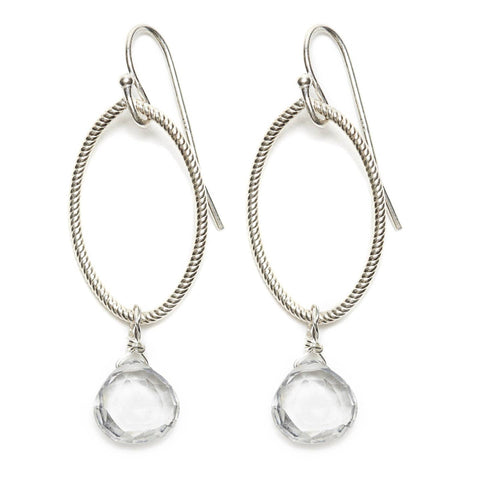 Annika Earrings - Silver/Clear