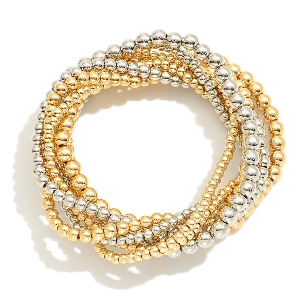 Mixed Metal Tone Bracelet Set
