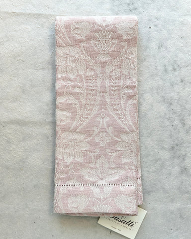 Donna Di Coppe Candy Pink Hemstitch Guest Towel (Col. 38)