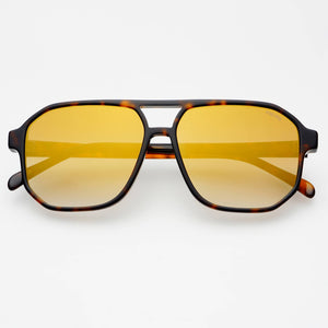 Billie ( NEW ) Unisex Aviator Sunglasses : Tortoise / Gold Mirror