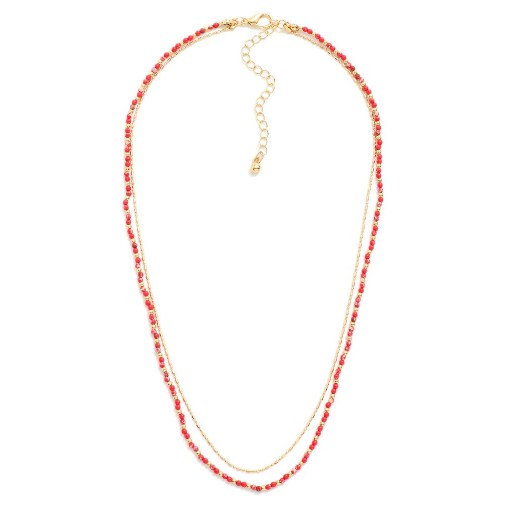 Red and Gold Layering Chain