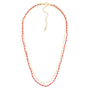 Red and Gold Layering Chain