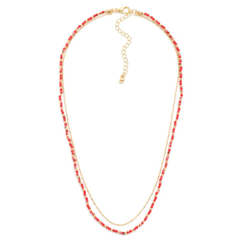 Red and Gold Layering Chain