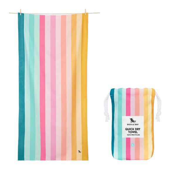 Coastal Candy XL Quick Dry Towel by Dock and Bay