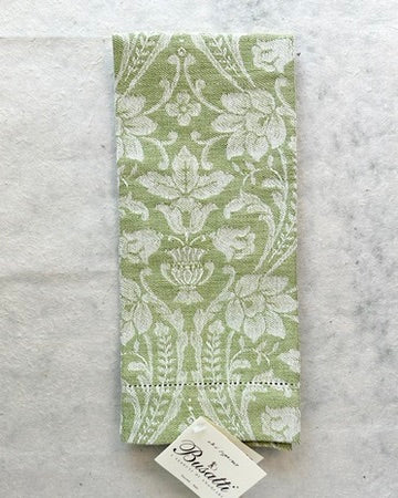 Donna Di Coppe Sage Hemstitch Guest Towel (Col. 8)