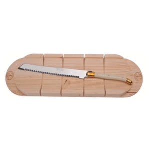 Laguiole Bread Knife w Baguette Board
