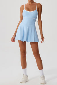 Ice Blue Breathable A-line Dress