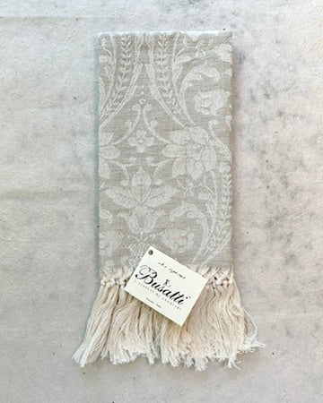 Donna Di Coppe Taupe Fringe Guest Towel (Col. 37)