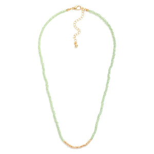 Mint Faceted Bead Necklace
