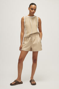 Marian Leather Short - Desert