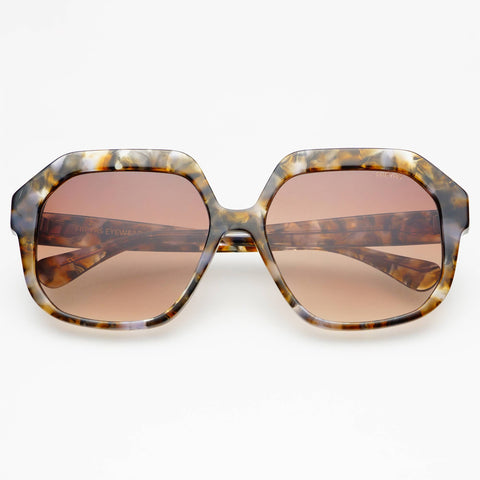 Stella Acetate Womens Octagonal Sunglasses: Brown Tortoise