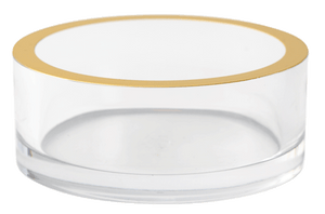 Caspari Gold and Acrylic Glassware and Tabletop Collection